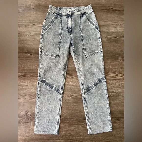 BA&SH Mame Boyfriend Acid Wash Jeans Ankle Length Womens 4 - Picture 2 of 16